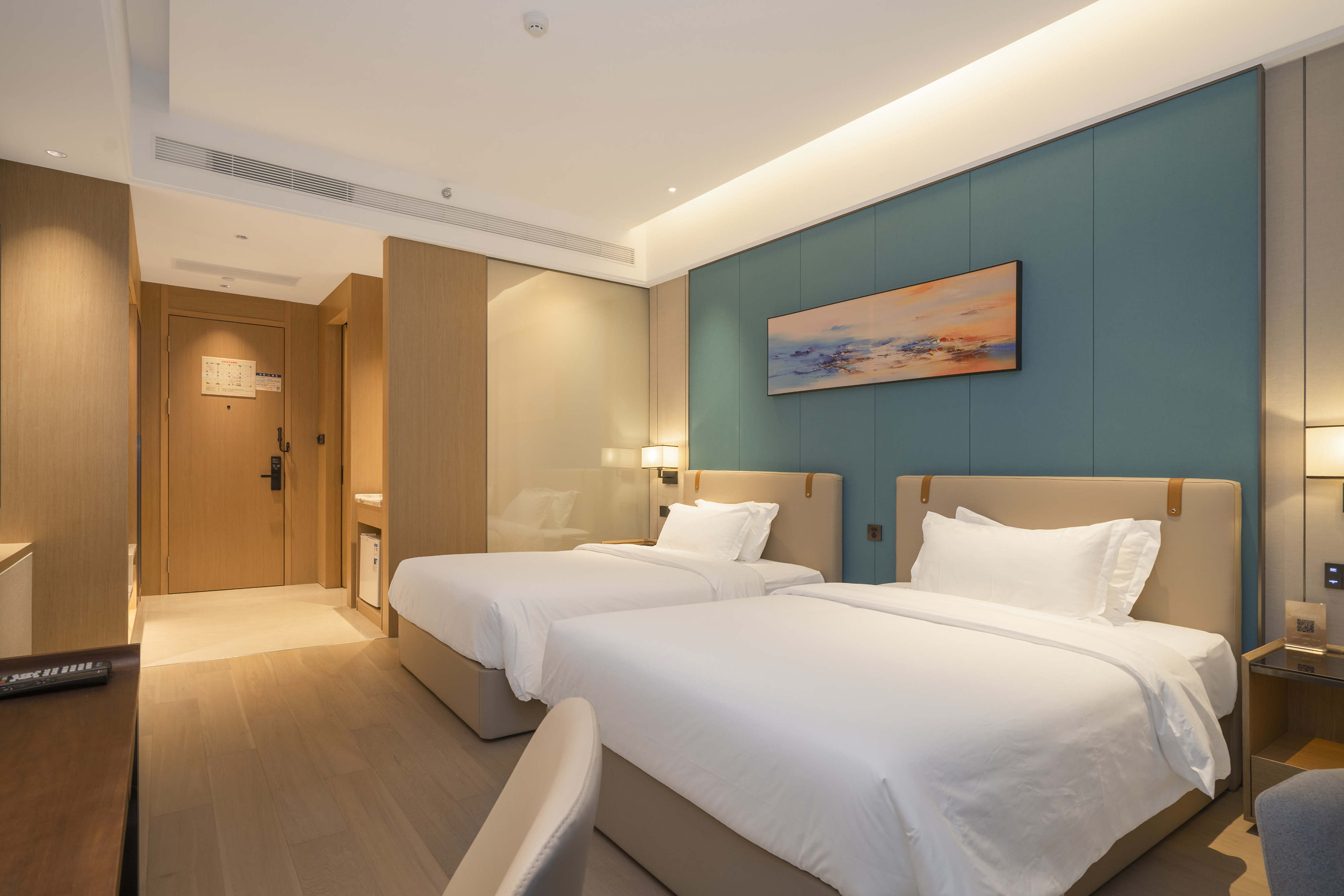 豪华双床房【零压记忆床垫+舒适羽绒被+乾湿分离】