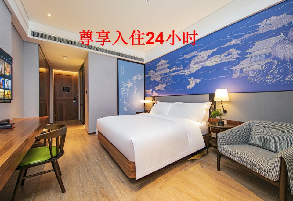 SiJi HotelMeet Fuzhou Double Bed Room (King Koil Mattress + High-quality Linen + Sunset View)