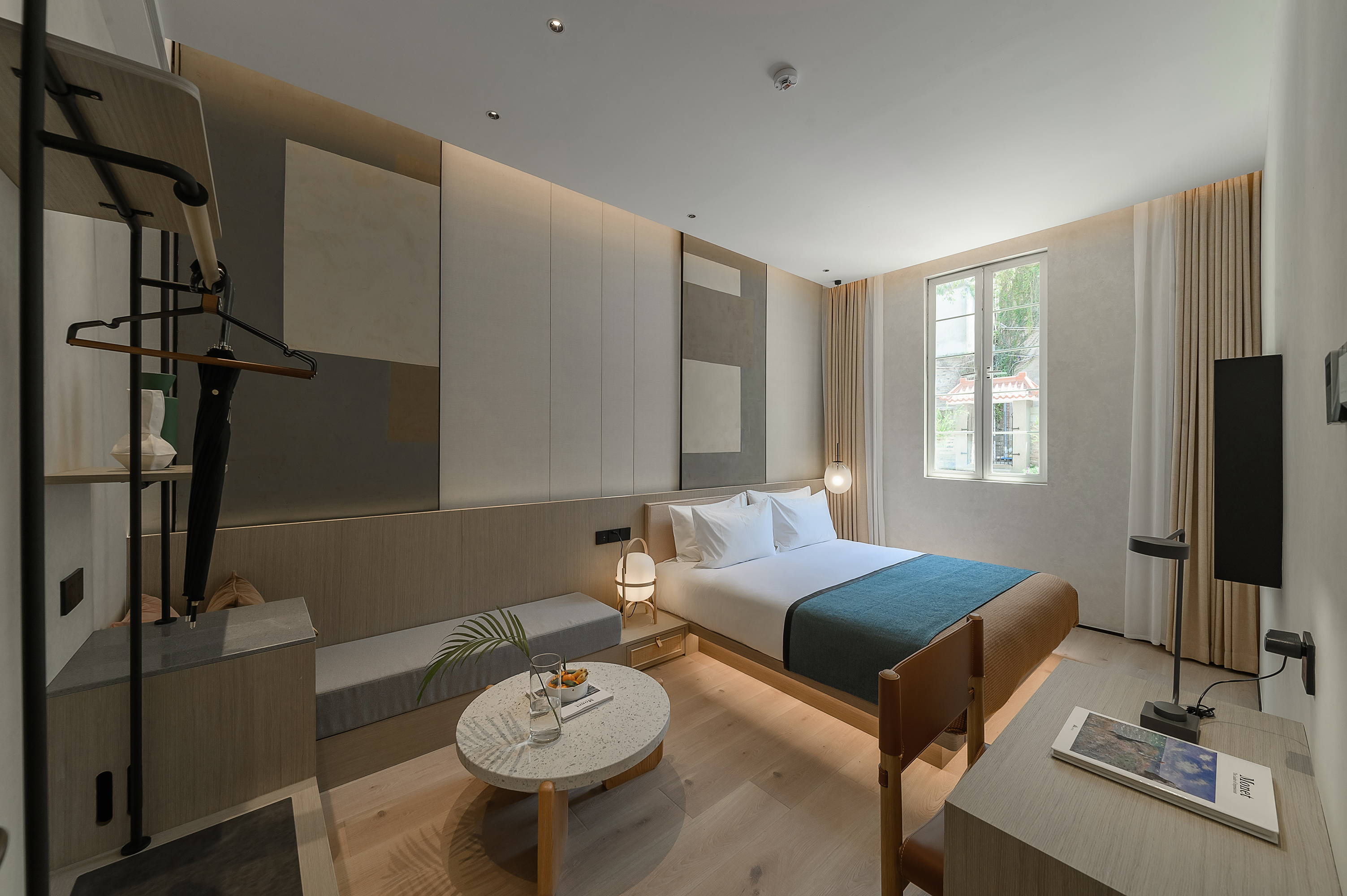 榄夕·阳光大床房｜乾湿分离+解压记忆棉枕头+助眠套装