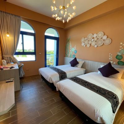 河景豪華雙人或雙床房 波西米亞民宿優惠