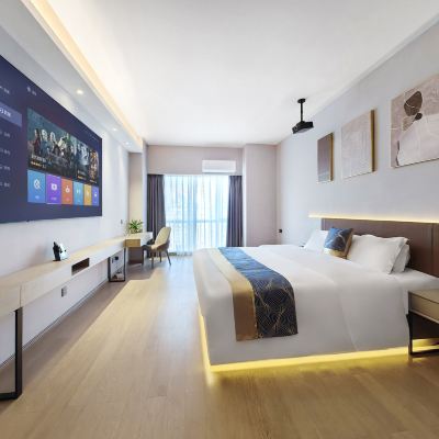 至尊投影大床房（100寸巨幕投影+席夢思乳膠床墊） 億鉑飯店（珠海拱北口岸富華里店）優惠