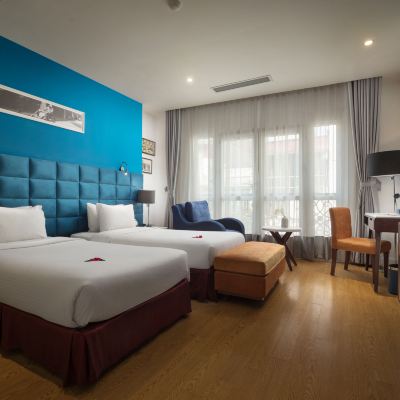 行政雙床房-城市景觀-無煙 河內輝煌水療飯店優惠