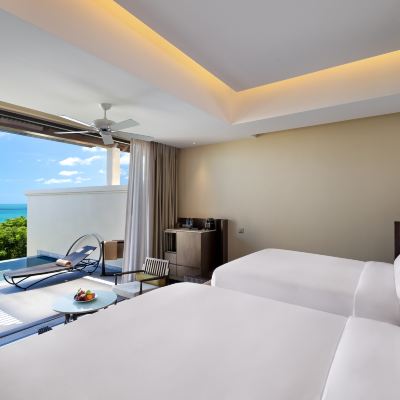 海景套房，一臥室套房，兩張大床，梳化床，私人泳池，露台 蘇梅島瓦納百麗豪華精選度假飯店優惠