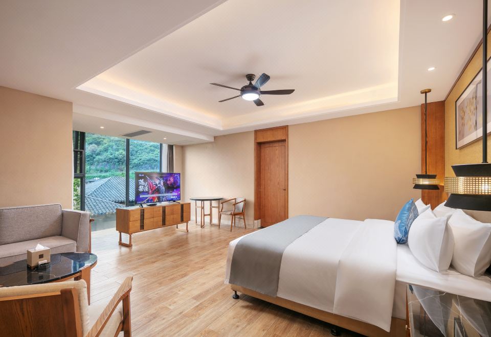 洗心院麻将大床房