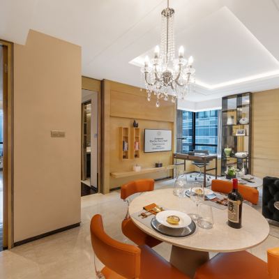 雙錦閣至尊二居家庭套房 | 城景雙卧+廚房+洗烘一體機 上海御錦軒凱賓斯基全套房酒店優惠