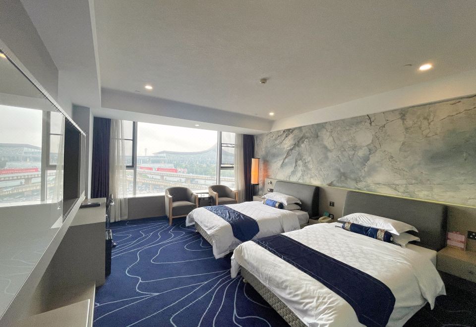 静谧.沉香双床房『客运大楼景观+鹅梨帐中香』