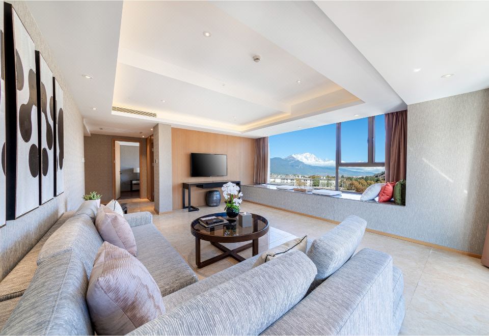 雪山觀景大床雙卧套房（玉龍雪山景+機麻）