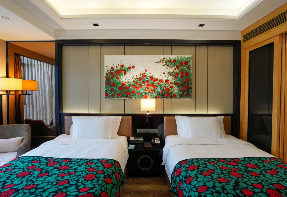 玫瑰主题行政双床房