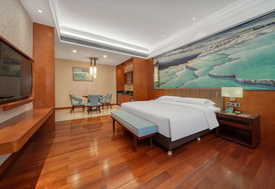 豪華温泉大床房丨湖景丨獨立泡池丨艾草+生薑葯浴包