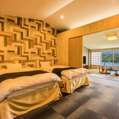 【禁煙】スタンダード和洋室ツイン 内風呂あり 湯快リゾート 恵那峡温泉 恵那峡国際ホテル クーポン