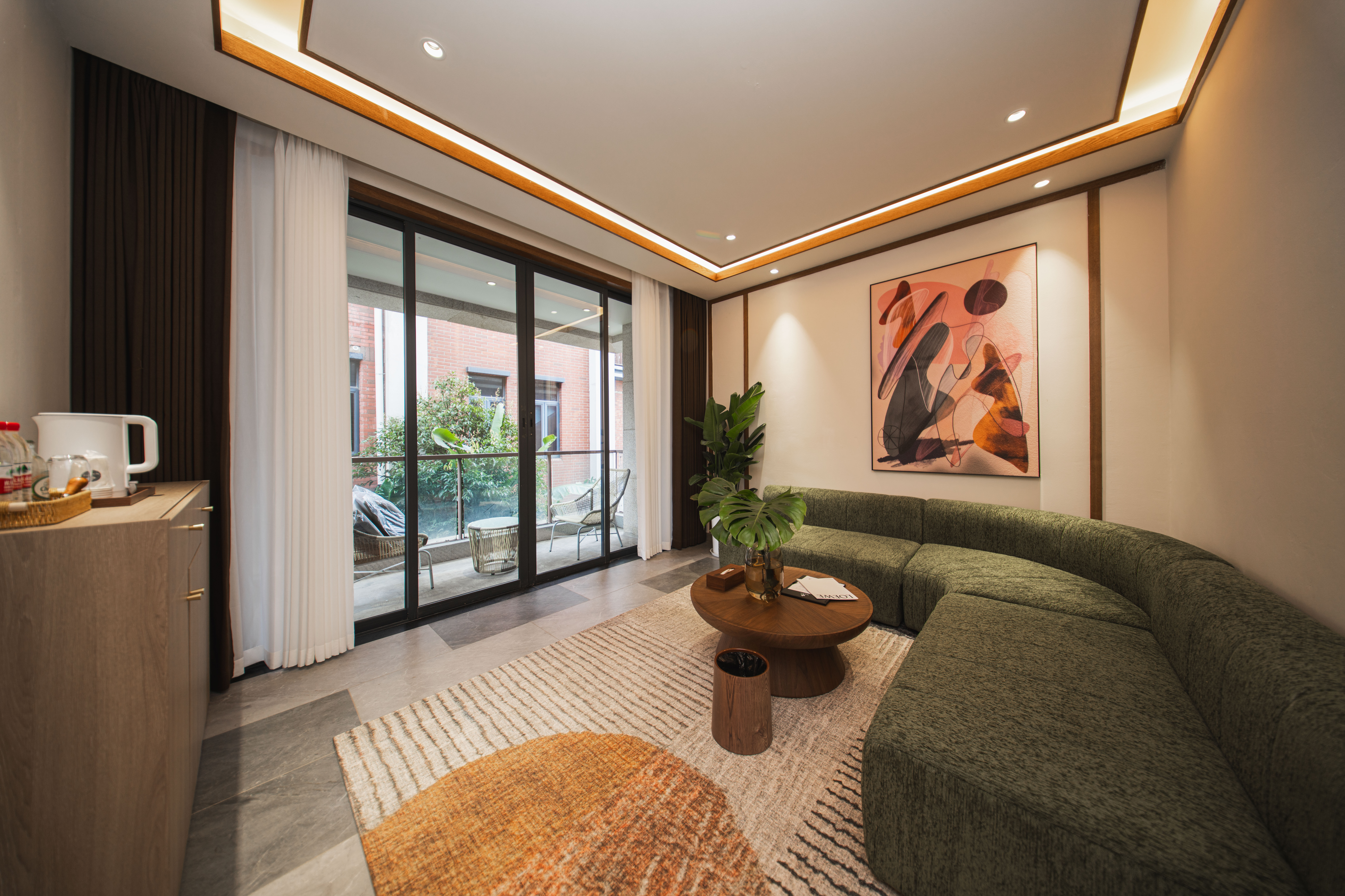 栖峦·睦居私汤双床套房「设计感沙发+无限放水+大客厅」