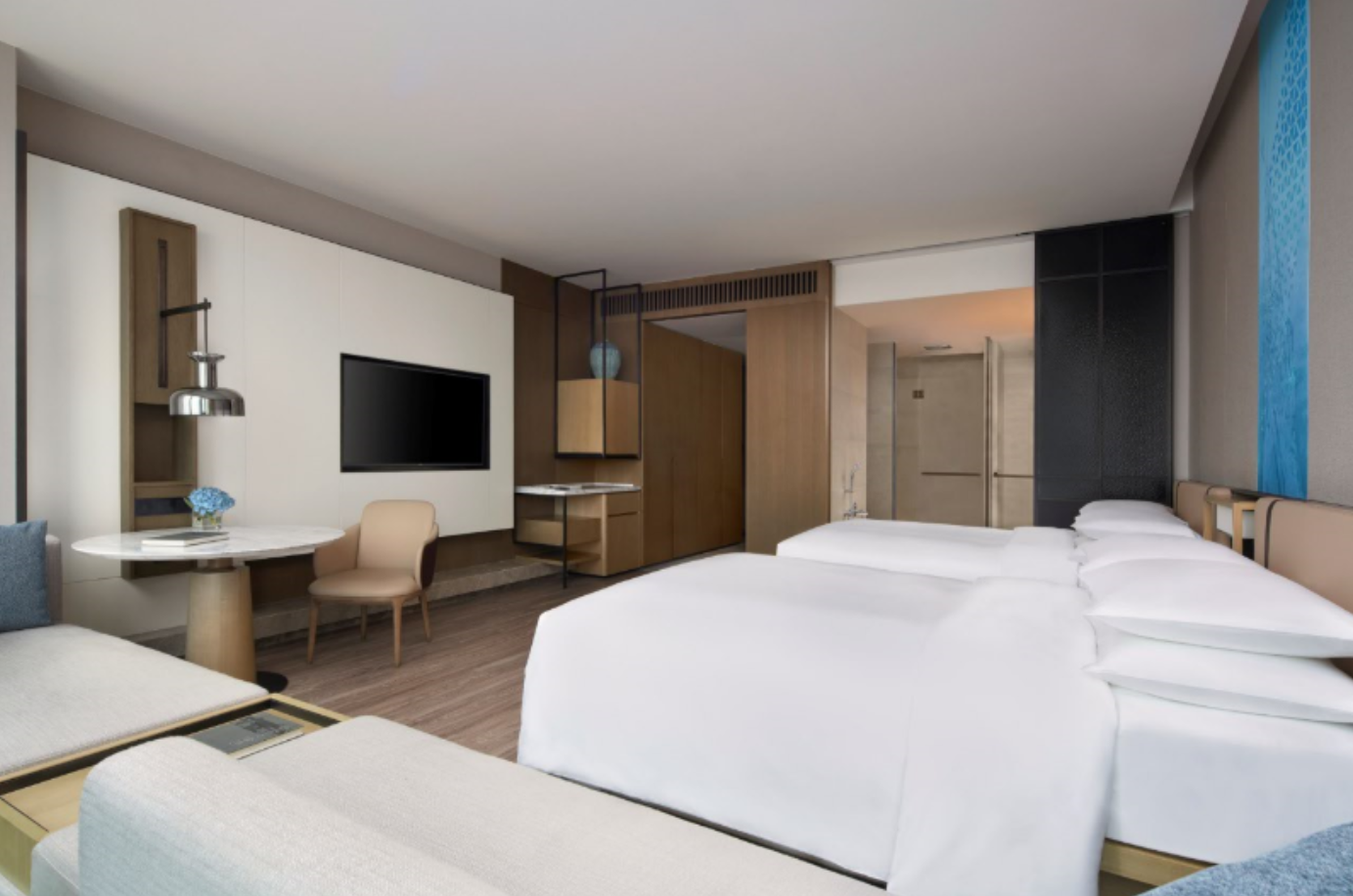 Jinhua Marriott Hotel豪華江河景觀雙床客房