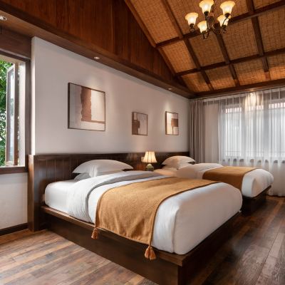 庭院景觀雙床房 璞石雪山度假飯店（日照金山屋頂觀景店）優惠