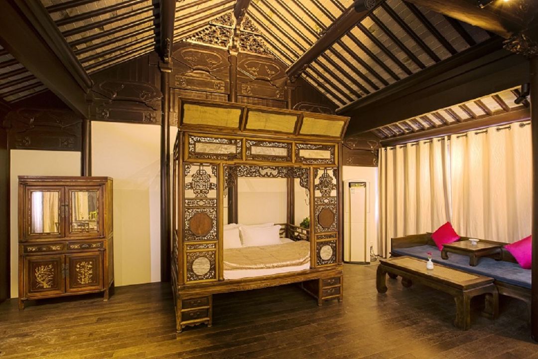 独栋·两卧一厅江南庭院-3（绝美雕花床+园林小院+民国会客厅）