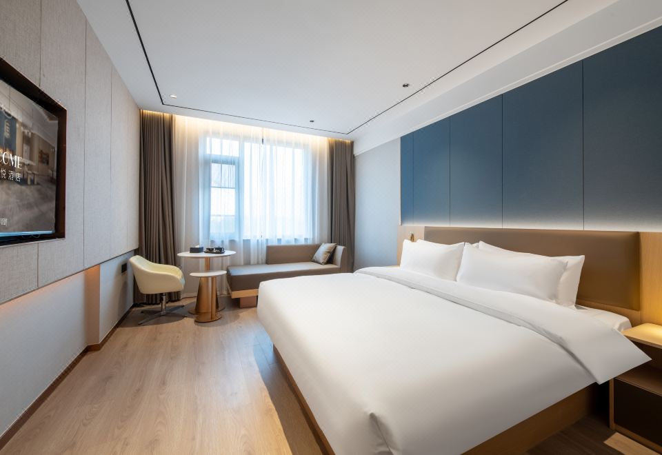 悦景大床房【全景大窗+智能客控＋小冰箱+零压床垫】