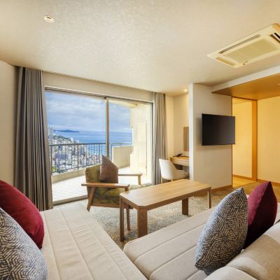 海景豪華房（無障礙，帶獨立衛浴） 熱海龜之井飯店優惠