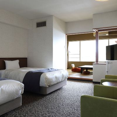 【禁煙】スーペリア和洋室ツイン7.5畳 最上階内風呂あり(シティナイトビュー) 大江戸温泉物語　長崎ホテル清風 クーポン