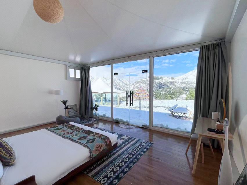 Rustic Luxury Tent Double Bed Room (Whole House Floor Heating + Humidifier + Oxygen Generator)