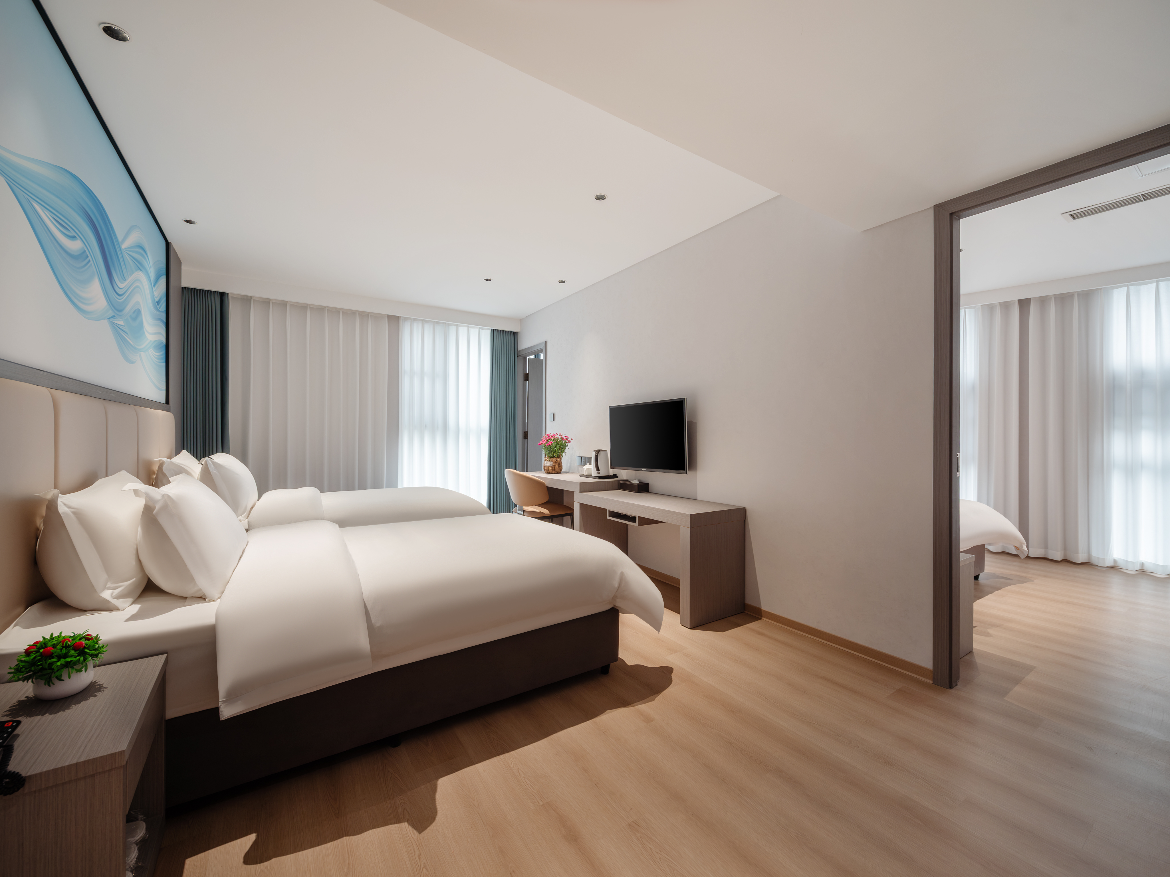 家庭套房（亲子+2间房+落地窗+办公桌）