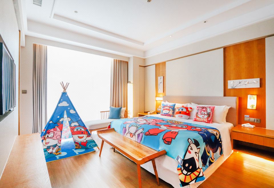 酷芽超级飞侠家庭套房（恐龙小童床+滑梯+积木墙+秋千）