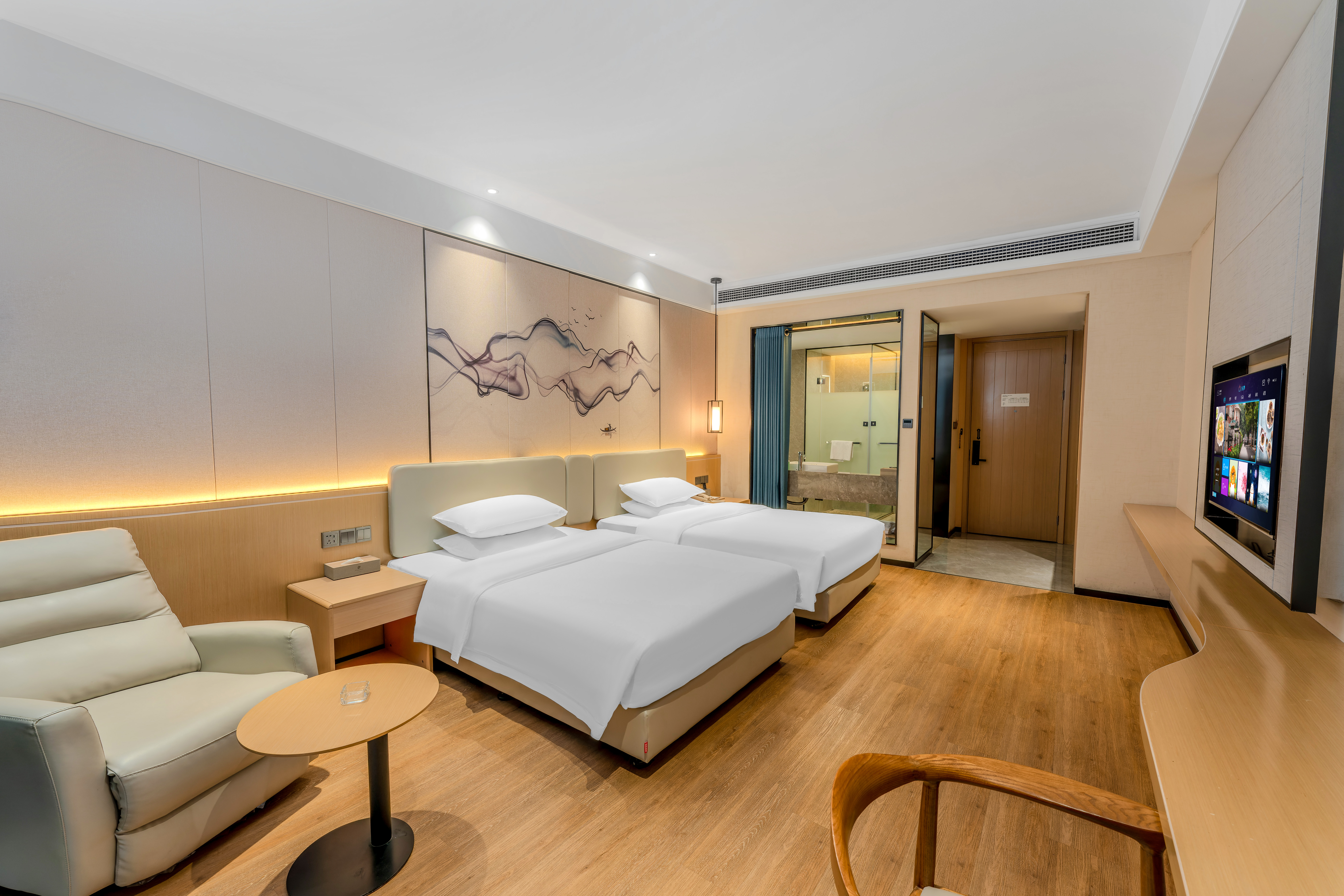 曼享高级双床房（迷你冰箱+阳光露台）