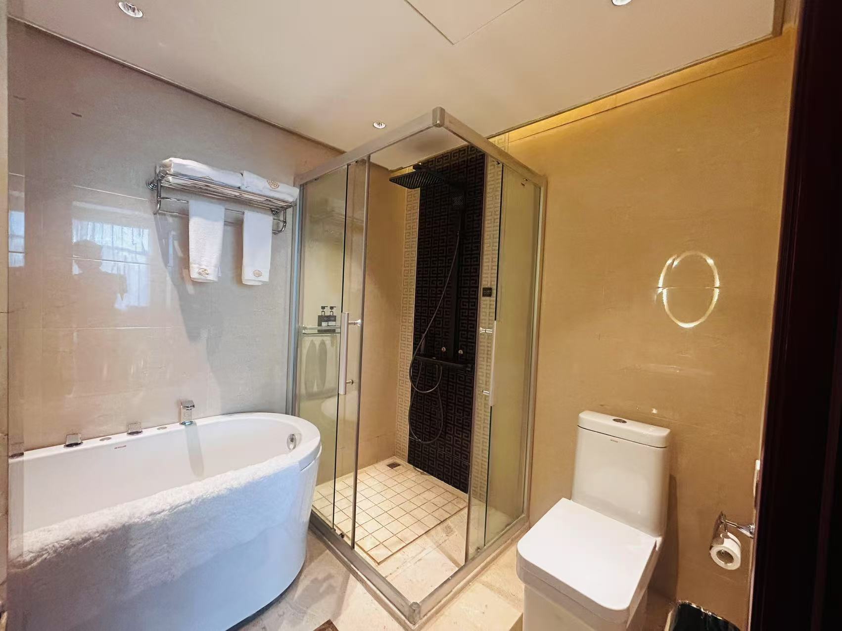 豪华双床房（智能客控+迷你小冰箱+落地窗+舒适浴缸）