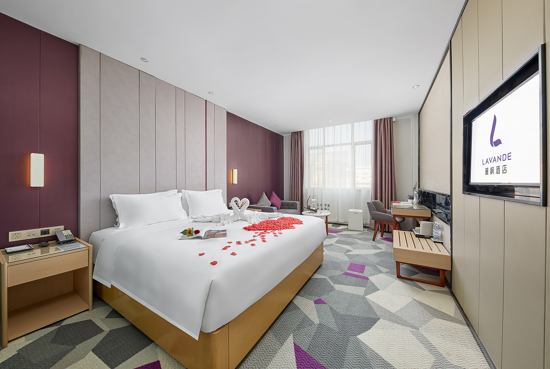 浪漫優享房（薰衣草主題+浪漫布置）