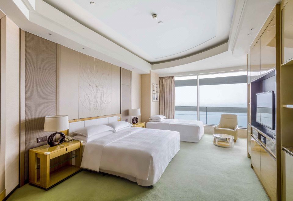 太湖日出·湖景超大空间家庭房（俯瞰太湖观水上日出）