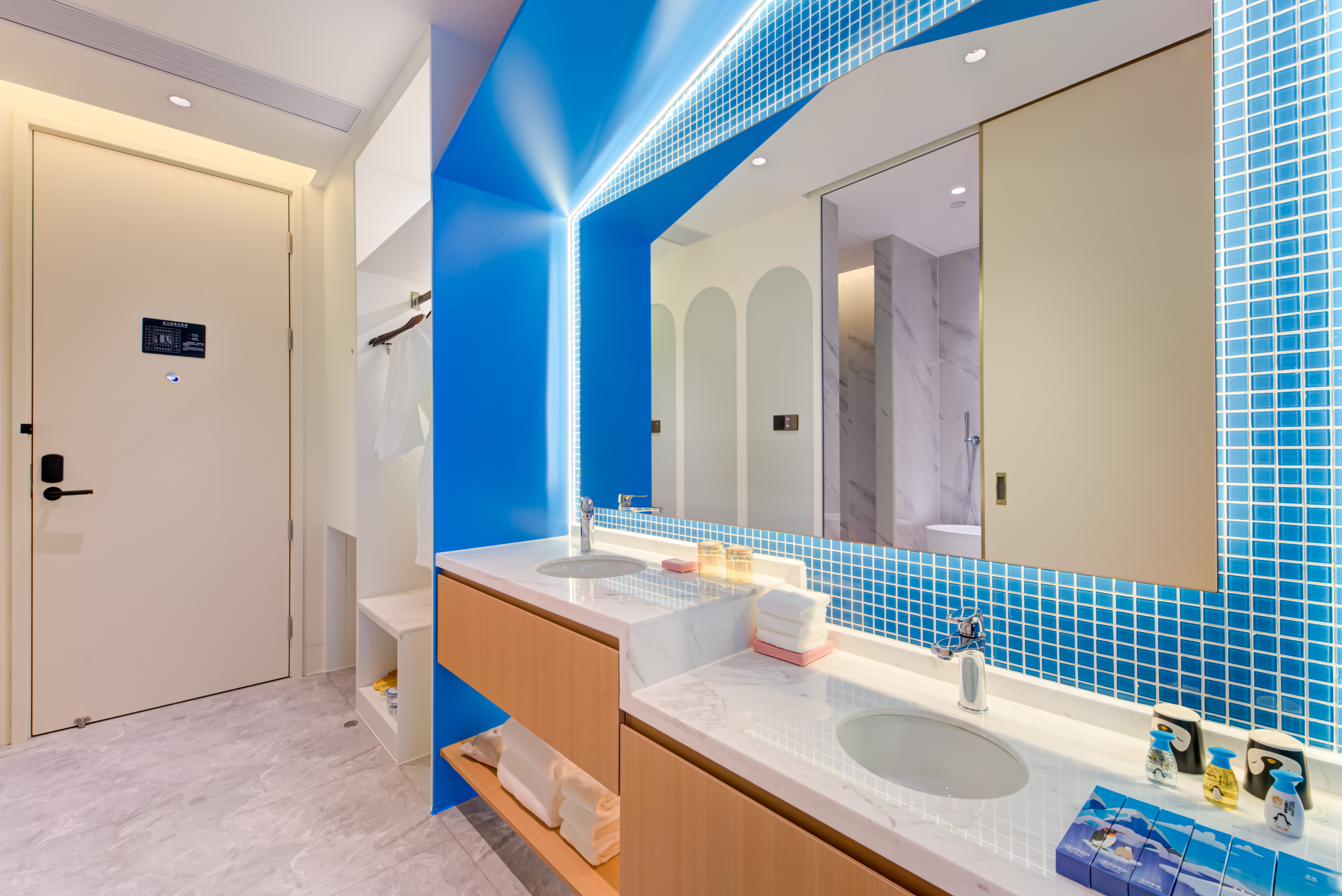 企鵝親子雙床房【主題萌趣+小童浴缸】