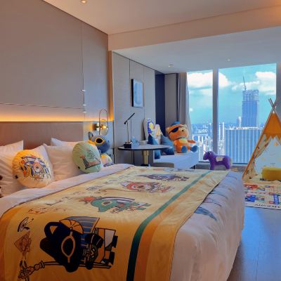 埃及萌神親子主題景觀房（遠眺江景|夜覽燈光秀） 武漢漢口金融中心美侖飯店優惠