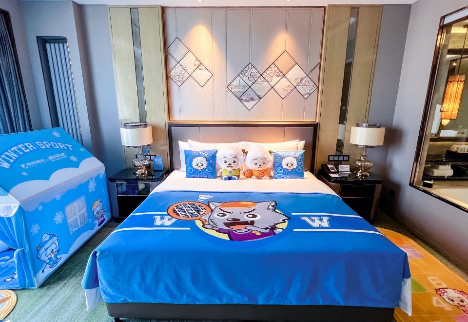 喜羊羊灰太狼親子房（小童主題+深睡床墊+靜音加濕器）