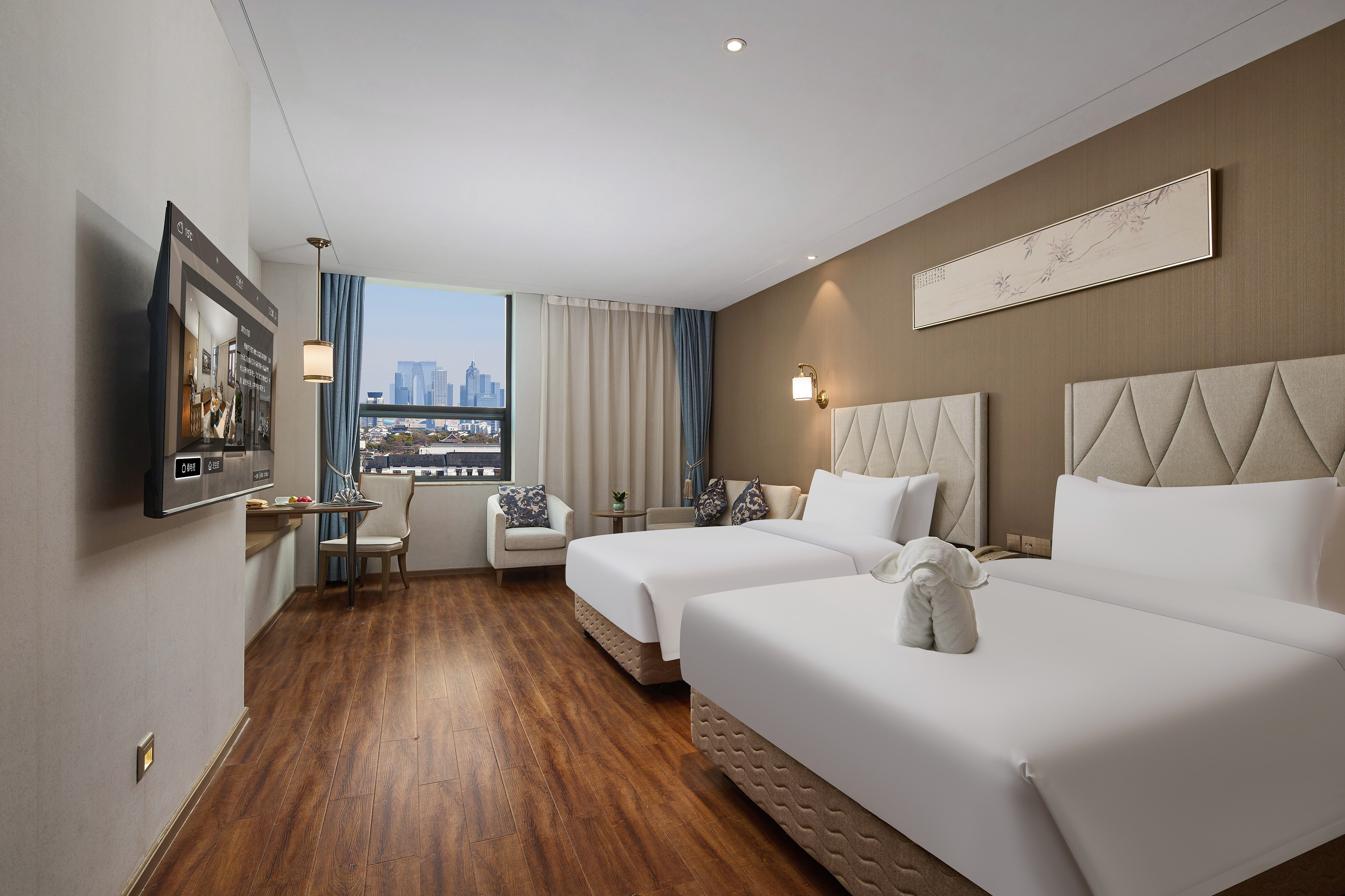 Arula·富宫尊享双床房（可投屏液晶电视）