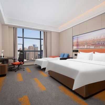 歡友家庭房-配親子梳化床 武漢光谷一路希爾頓歡朋飯店優惠