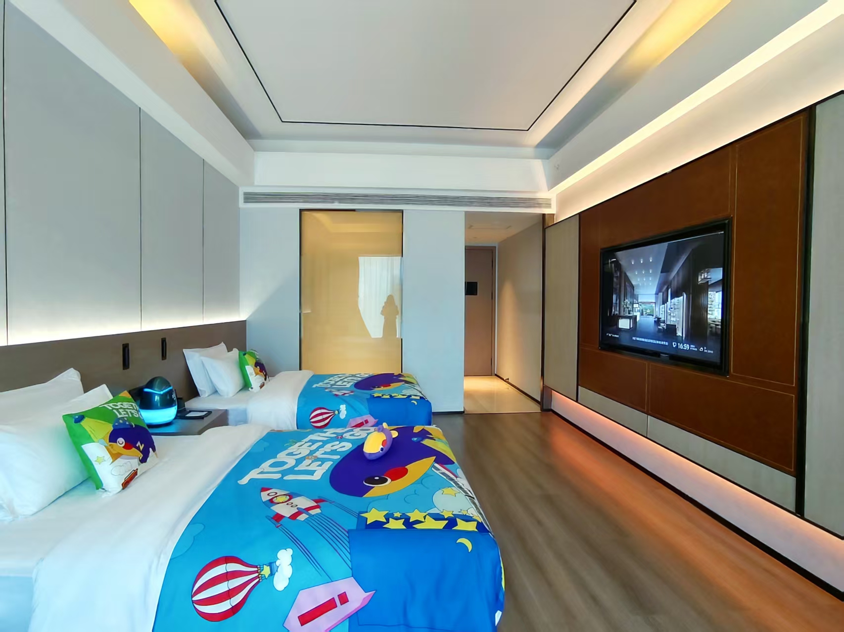 飞儿萌亲子双床房|萌趣帐篷布置&空净氧吧&语音客控