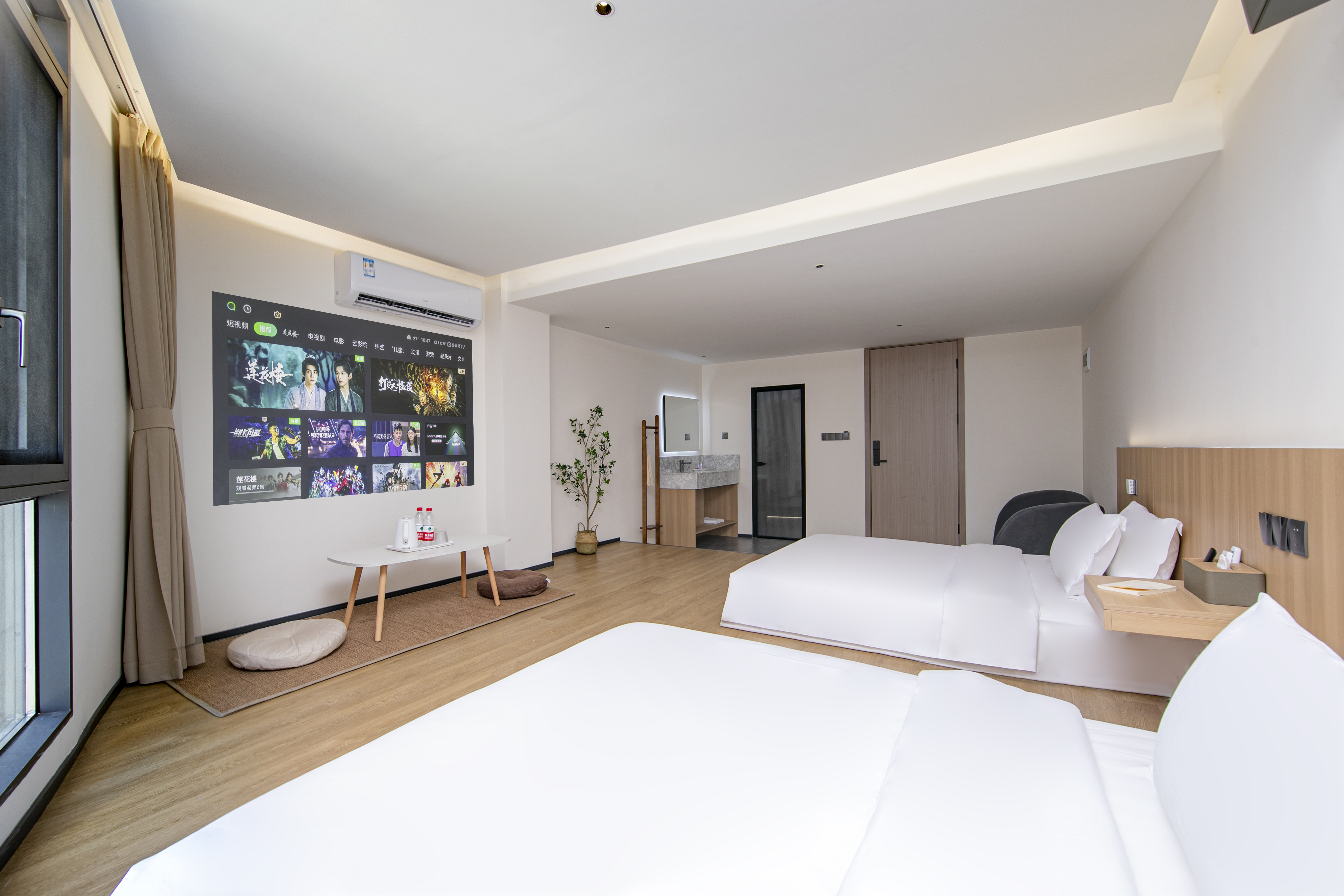 望海·日出投影榻榻米双床房（小爱+极米影音）