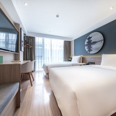 精選雙床房（安靜+普蘭特床墊+裸棉床品+小冰箱） 成都高新西區電子科技大學亞朵輕居飯店優惠