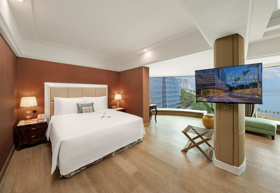 貴賓樓經典海景大床房（觀港珠澳大橋+觀海上日出）