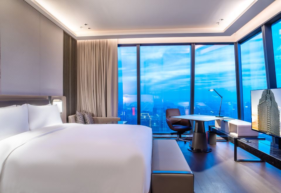 【舒眠泡泡浴大床主题房】270°云端高空落日晚霞