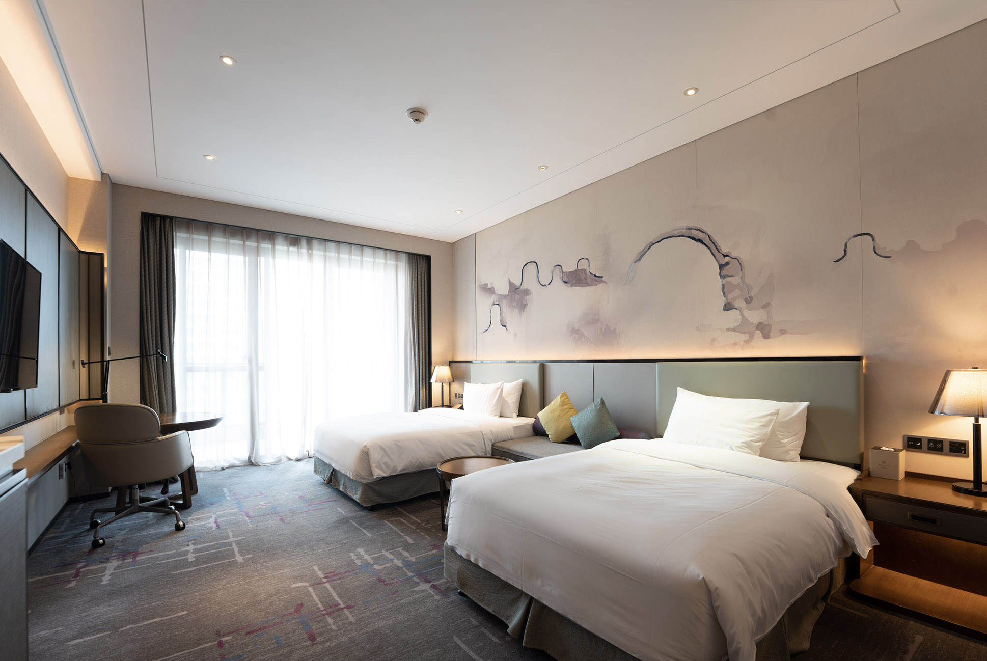 Blossom House Huadu Guangzhou雪凌豪華城景雙床房