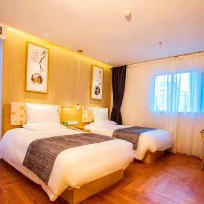 幽篁居雙床房 建國璞隱飯店（大連火車站友好廣場地鐵站店）優惠