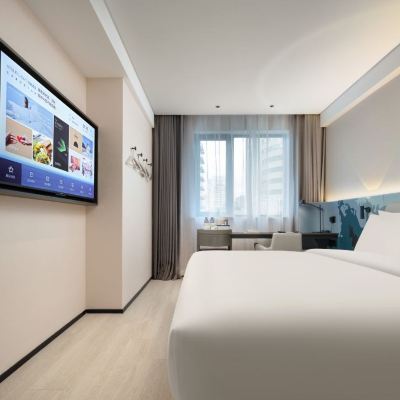 標準大床房-小冰箱+投屏電視+智能馬桶 杭州西湖湖濱浣紗路輕居飯店優惠