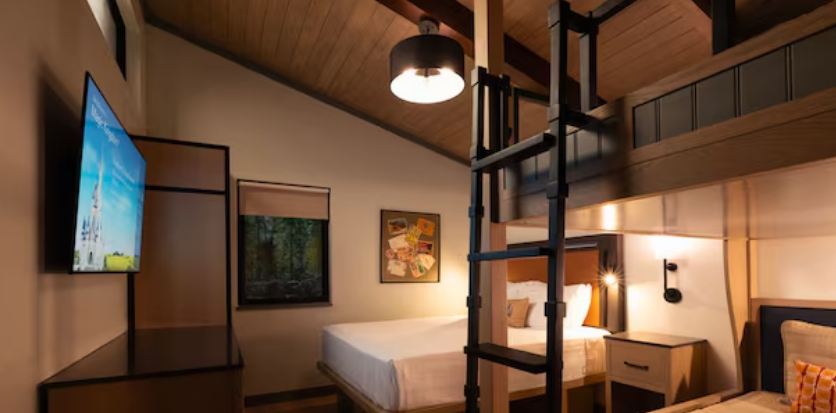 一卧室小屋. 听力无障碍-视觉警报和通知. 1张大床， 1张下拉式大床， 1张双层客舱-8ml6c