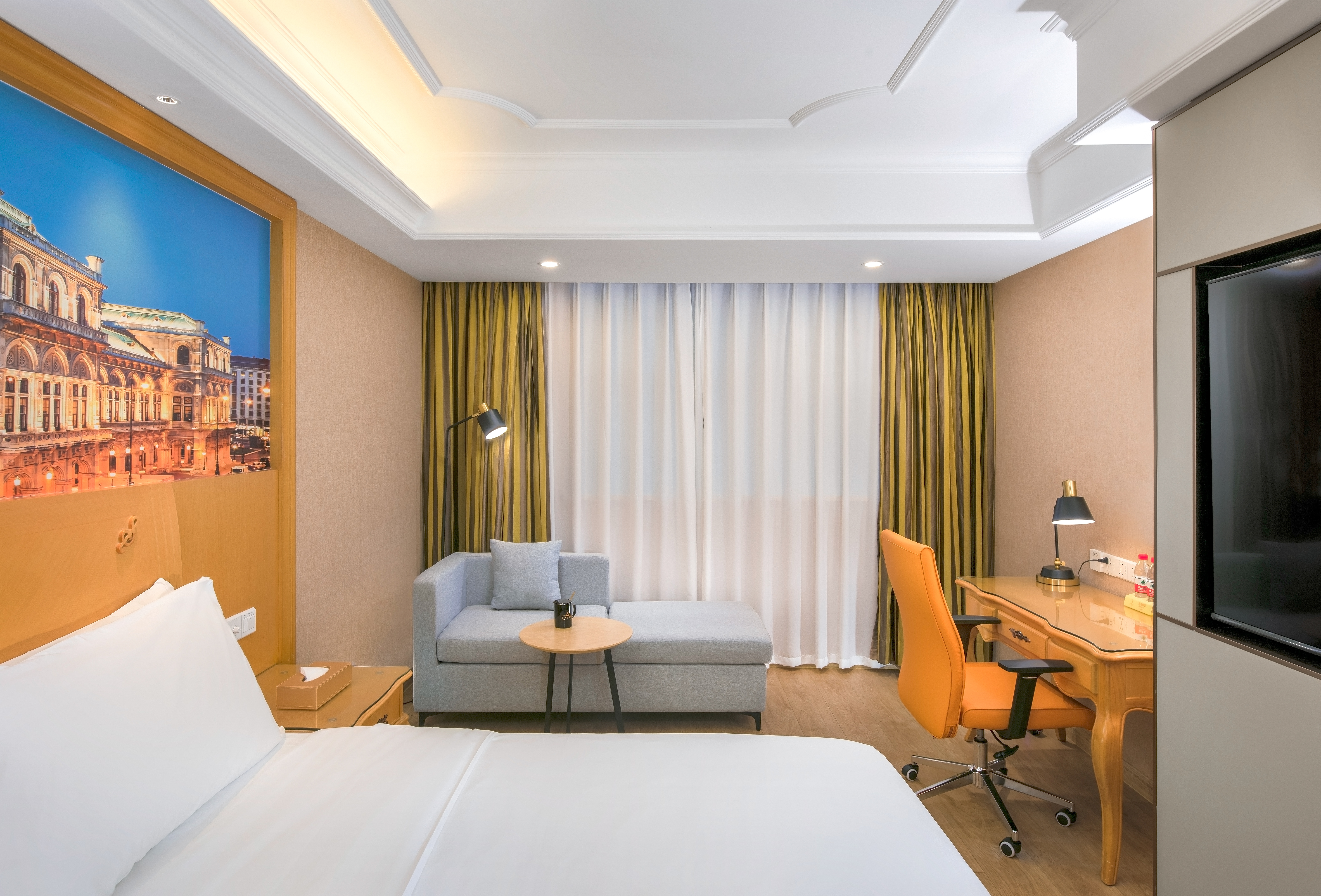 沁享&城景 | 商務大床房 ［超大空間城景+65寸電視］