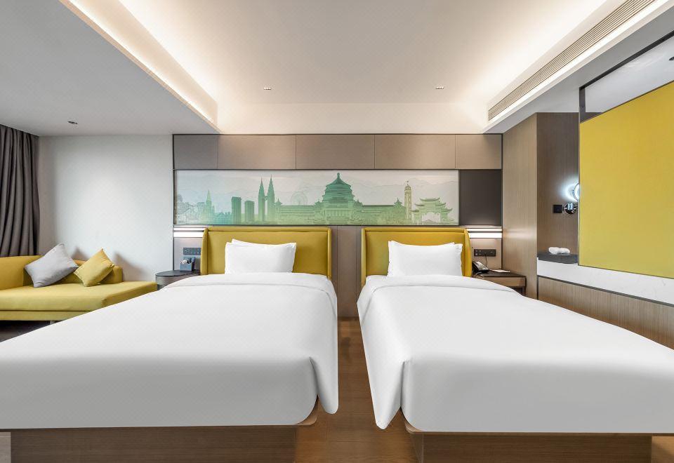 豪華商務雙床房（手機電視投屏+Minibar）