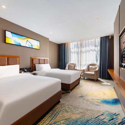 歡享河景雙床房（安心舒睡+公區洗衣房） 雲浮金杏酒店優惠