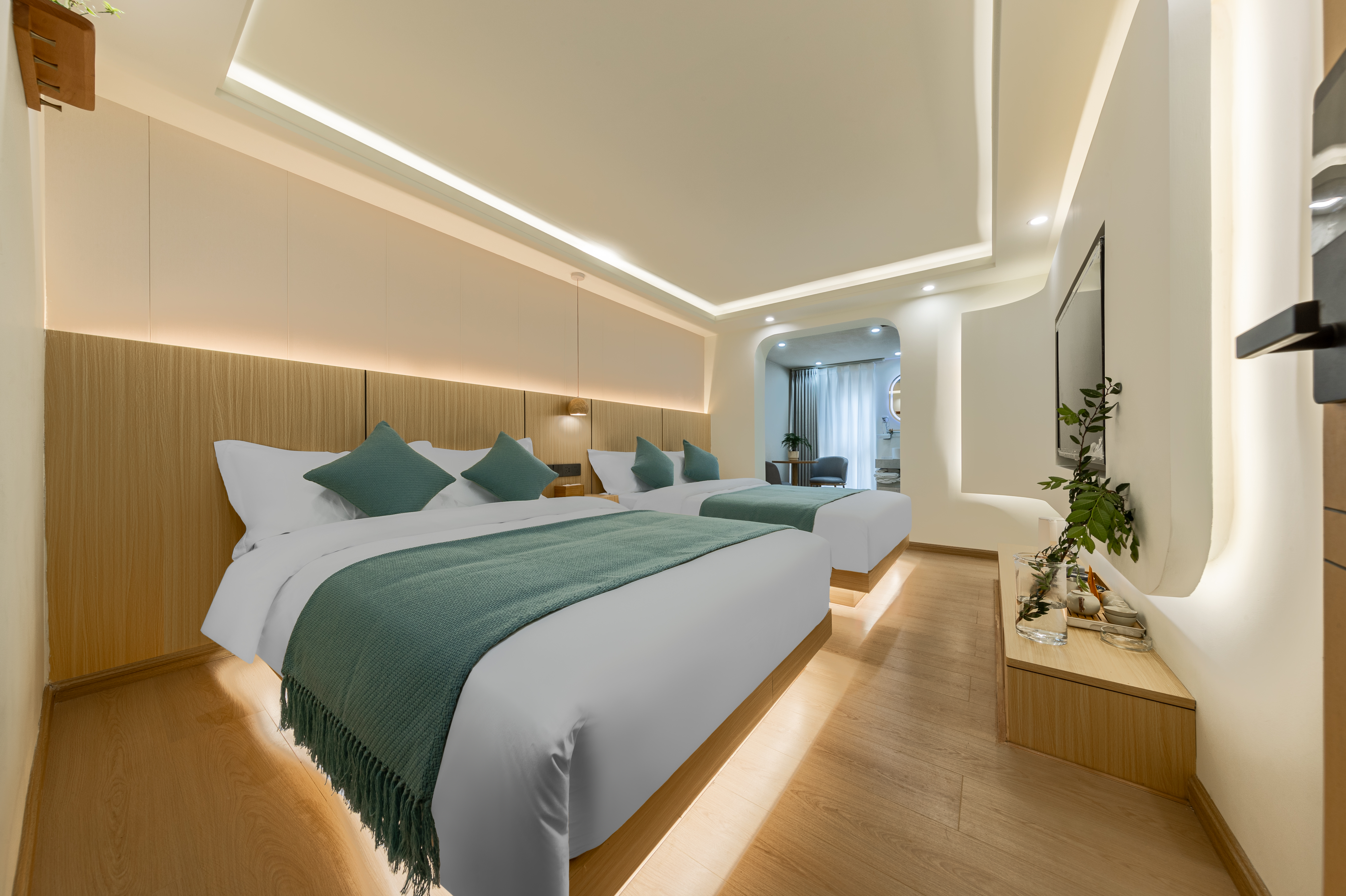 北欧雪韵别墅双床房[100寸1080P投影+智能马桶]