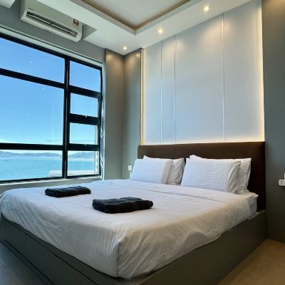 一號塔豪華海景二室一廳一衛套房（洗衣機） 善旅民宿 超級海景民宿 近Suria 加雅街 Good Travel KK優惠