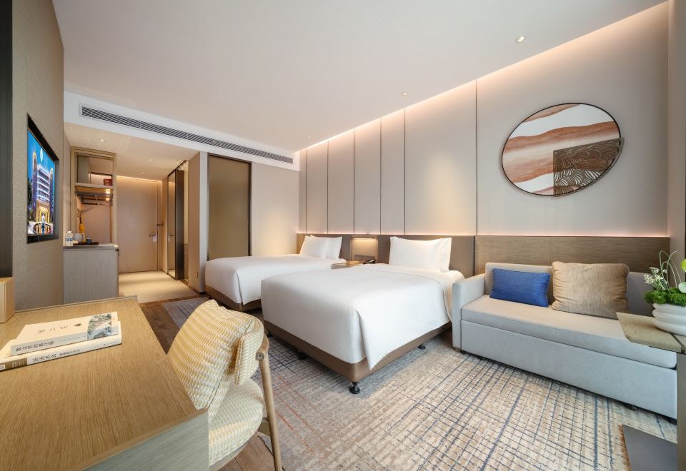 初雪街景双床房