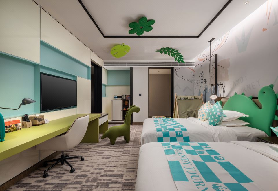 梦游XIAN境主题双床房（森系帐篷丨玩具桌丨绘本）