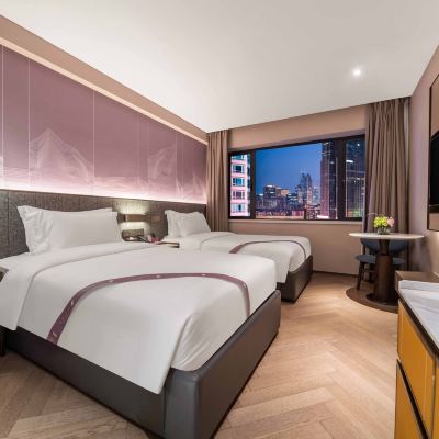 心悦高級雙床房（智能客控+電動離簾+無線充電） 廣州珠江新城琥珀東方酒店優惠